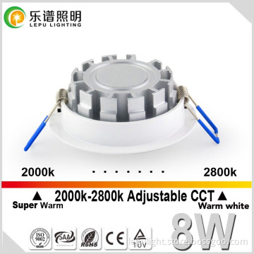 Vanern 8W CCT Dimmable sharp COB 2000K-2800K led downlight